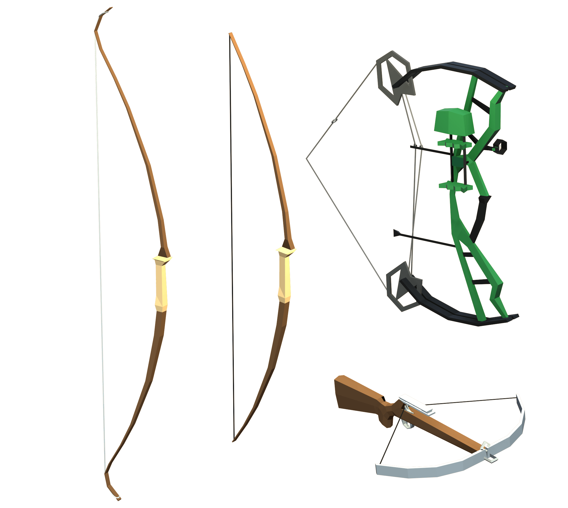 What are the 3 most common bows for hunting?
