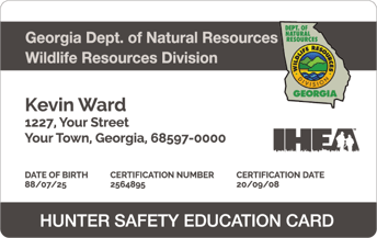 I need to replace my Georgia hunter safety course card?