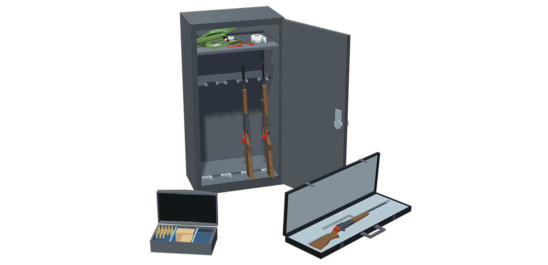 Store firearms and ammunition separately