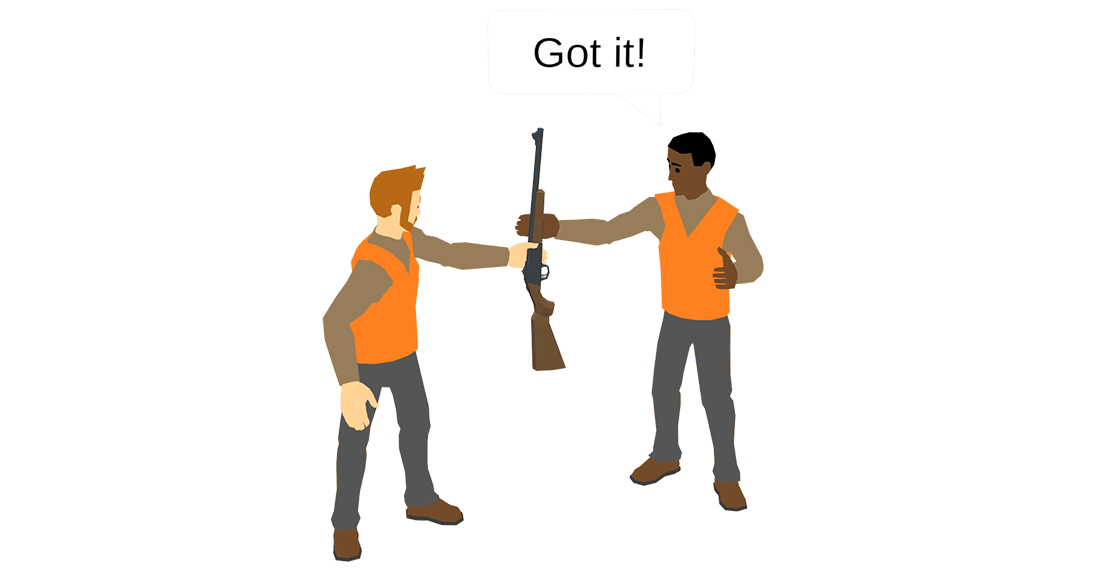 passing a firearm to another person