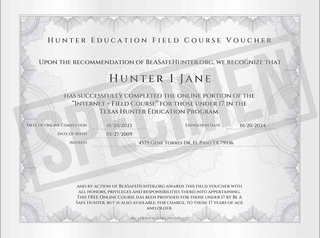 Hunter Education Certificate
