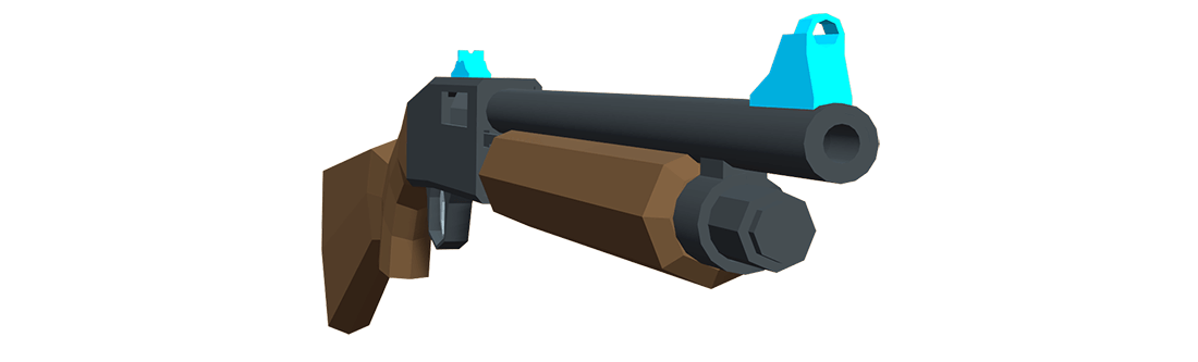 Pump action shotgun sight open iron