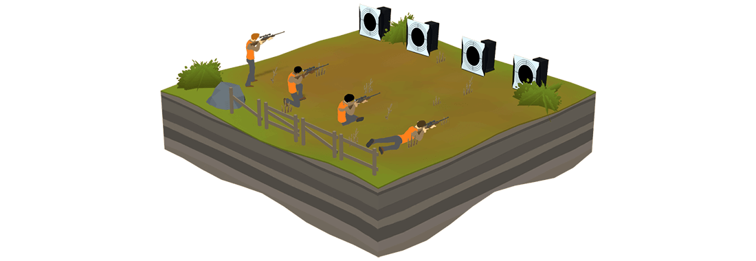 Shooting range positions